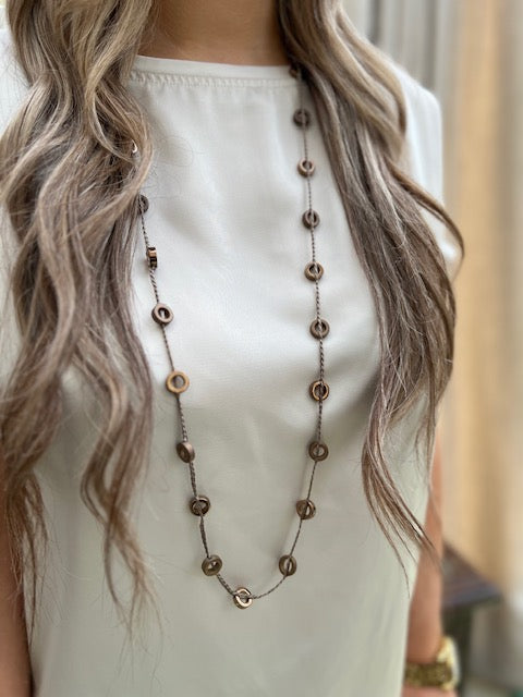 Esprit Long Necklace - Bronze