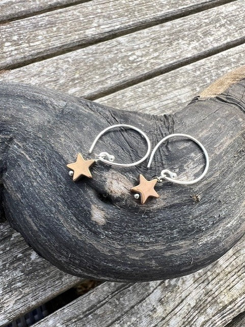 Star Earrings - Bronze