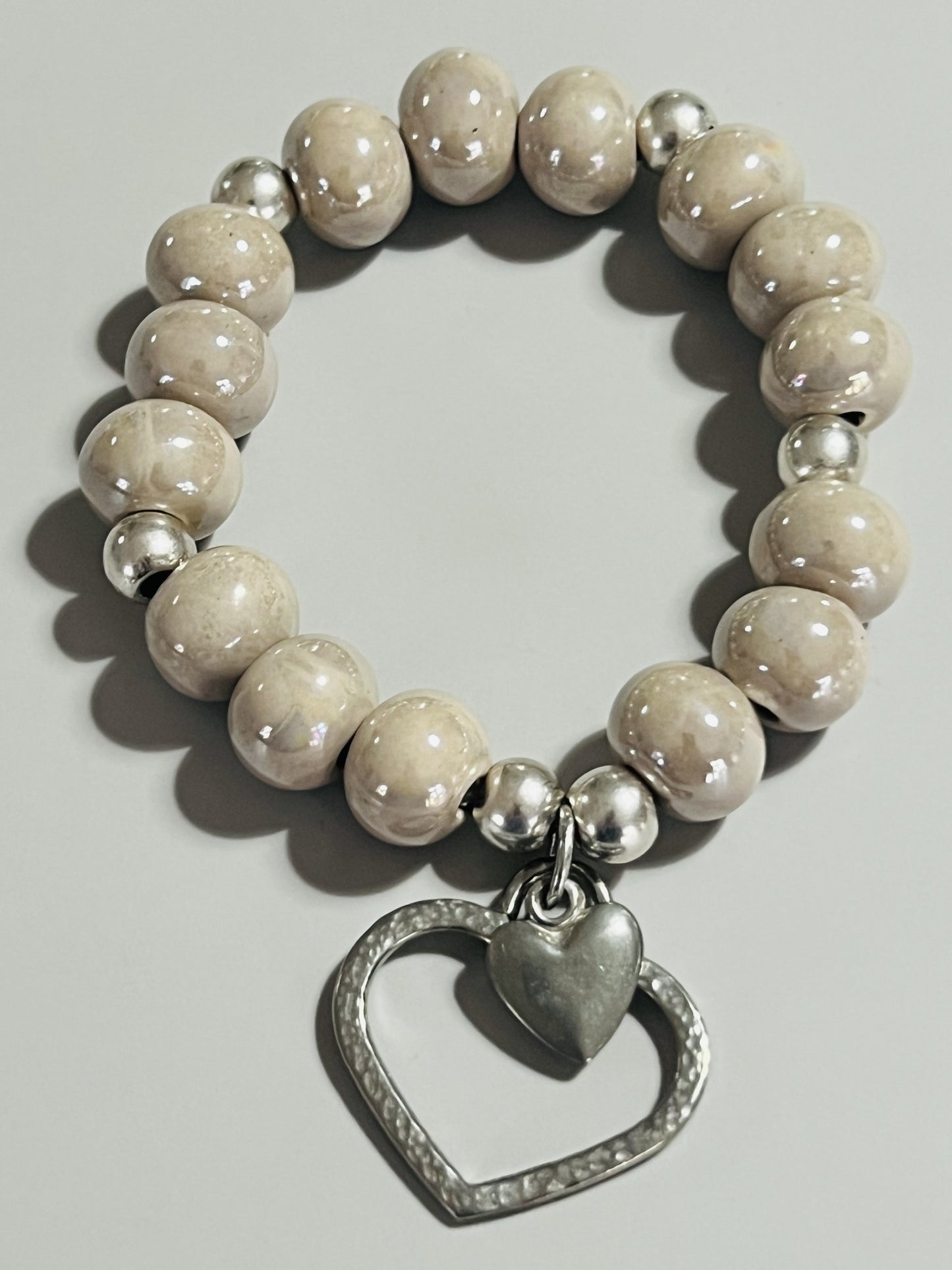 Heart charm bracelet
