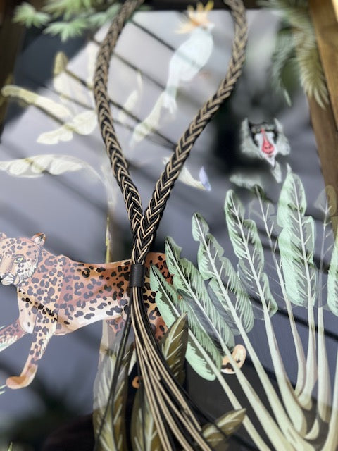 Penelope Long Necklace - Black & Gold