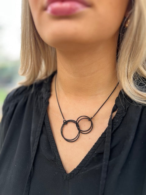 Louisa Short Necklace - Black