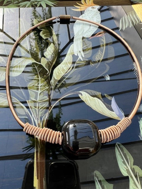 Pebble Necklace Gold & Black