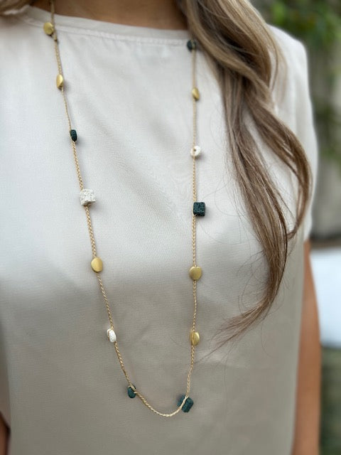 Piper Long Necklace - Gold