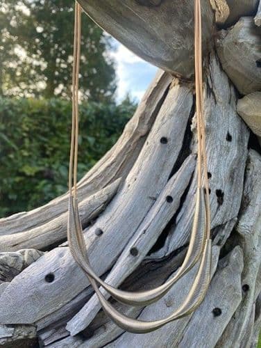 Coralie Double Necklace - Silver & Rose Gold