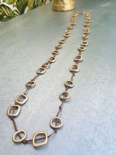 Elements Long Necklace - Gold