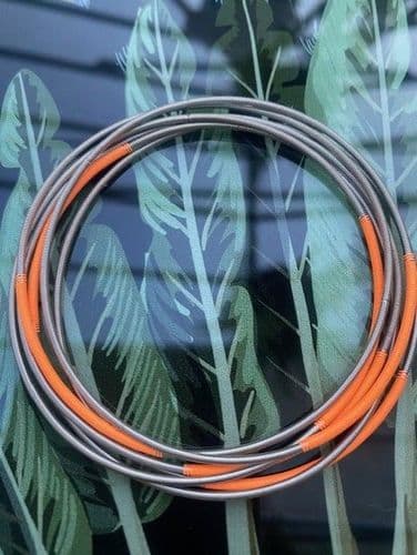 Josephine Bracelet - Silver & Orange