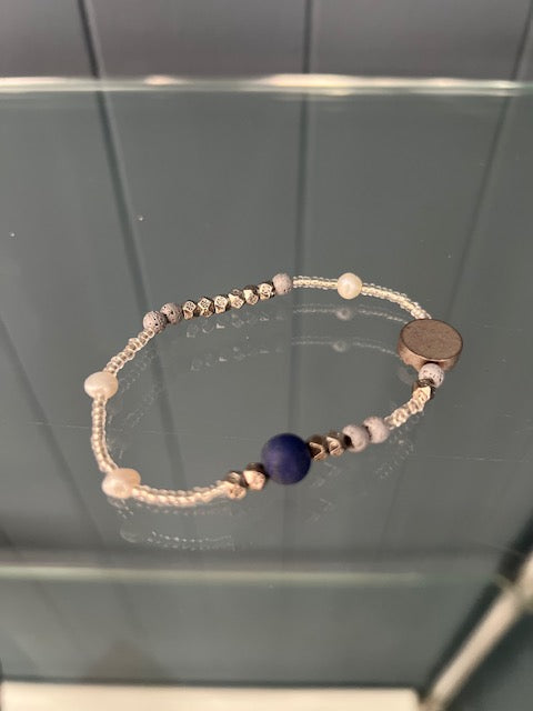 Phoebe Bracelet - Blue & Grey