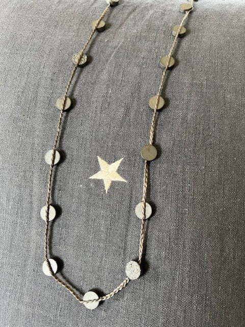 Lara Long Necklace - Silver