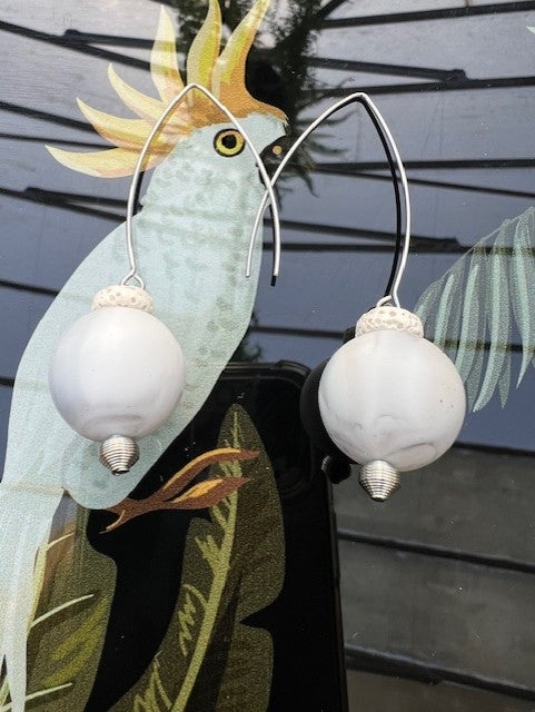 Venus Earrings - Light Grey