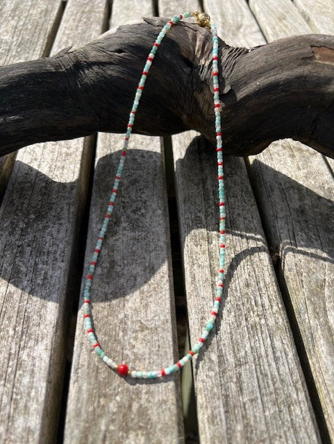 Provence Necklace - Tourmaline & Carnelian