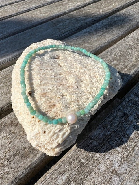 Toulon Bracelet - Tourmaline & Pearl