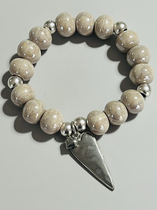 Heart charm bracelet