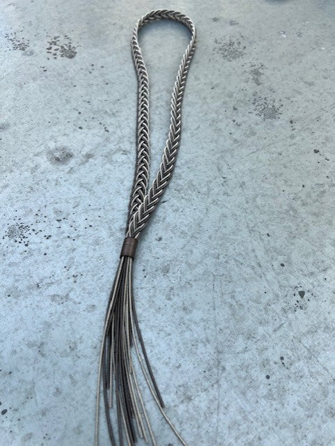 Penelope Long Necklace - Silver & Grey