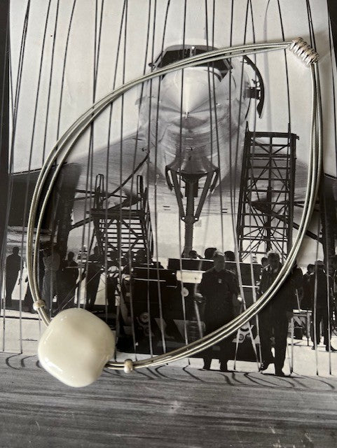 Pebble Necklace - Silver & White