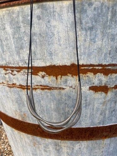 Coralie Double Necklace - Silver & Black