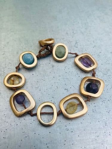 Elements Bracelet - Gold With Mixed Stones