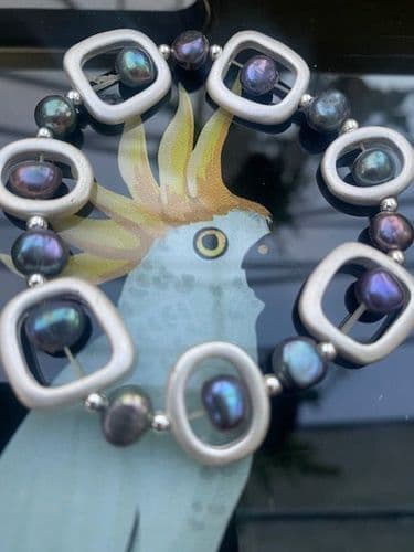 Elements Bracelet - Grey Pearl