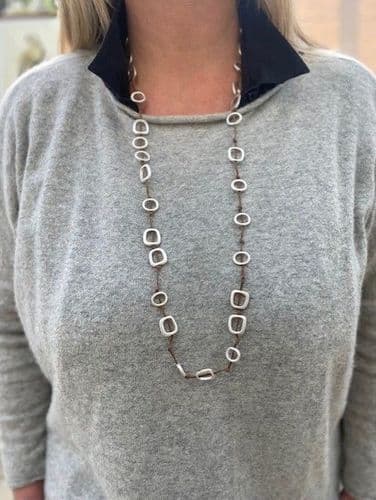 Elements Long Necklace - Silver