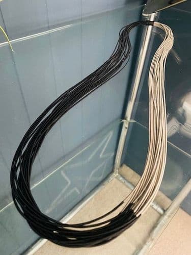 Jocelyn Long Necklace - Silver & Black