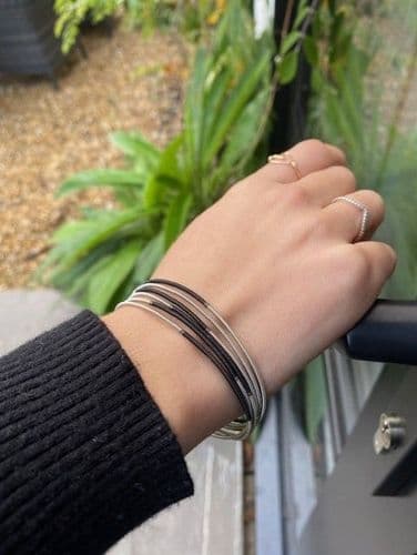 Josephine Bracelet - Silver & Black
