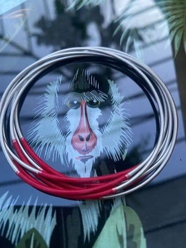 Josephine Bracelet - Silver & Burgundy