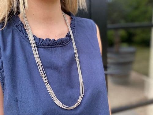 Tara Long Necklace - Silver
